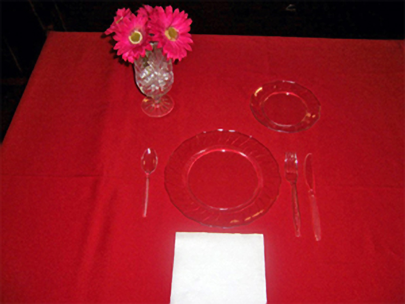 Clear Plastic Disposable Setup