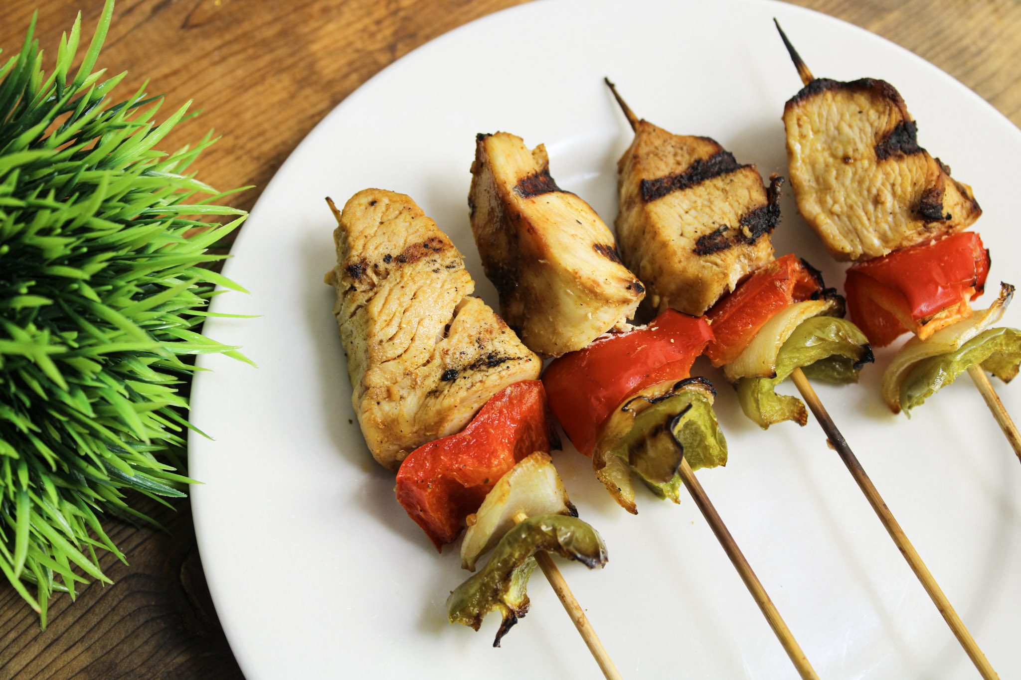 Cocktail Size Grilled Chicken Kabobs