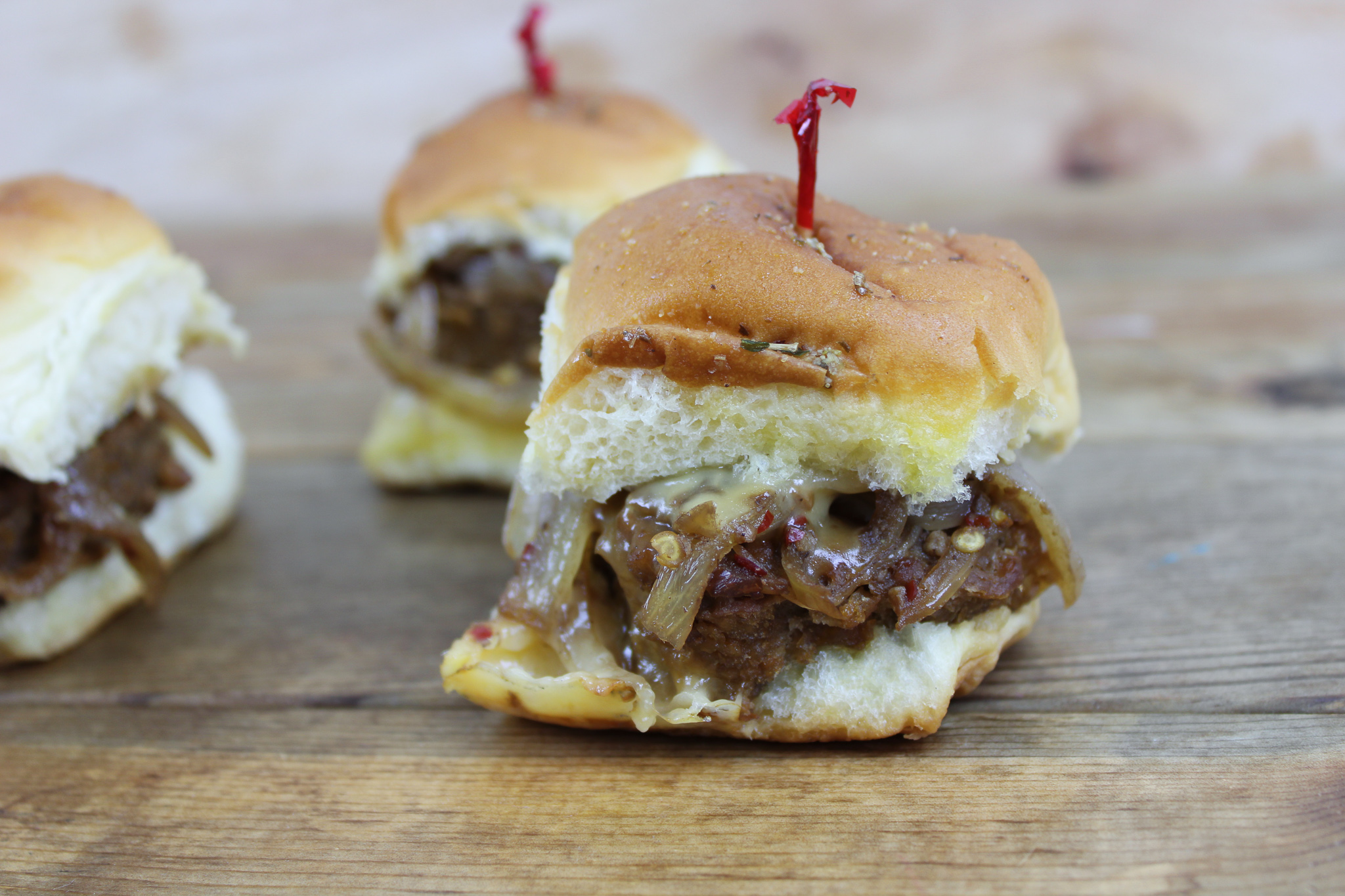 Pre-made Beyond Beef Garlic Sliders