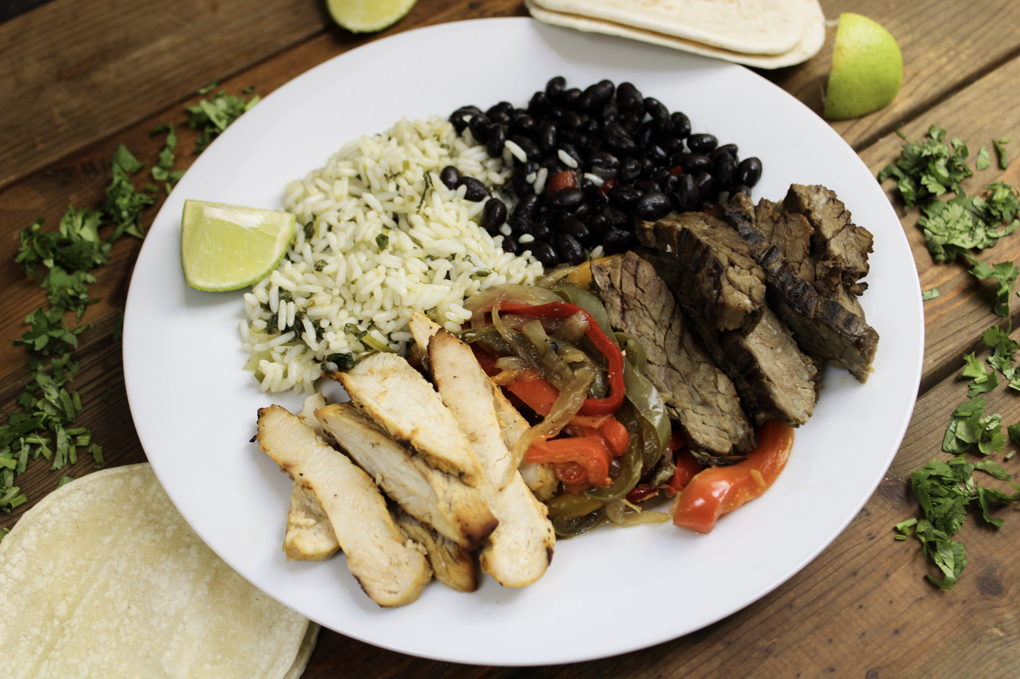 Beef and Chicken Fajita Buffet