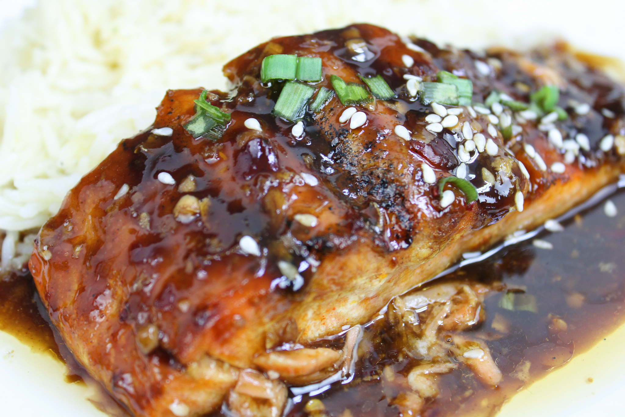 Sweet and Spicy Salmon Buffet
