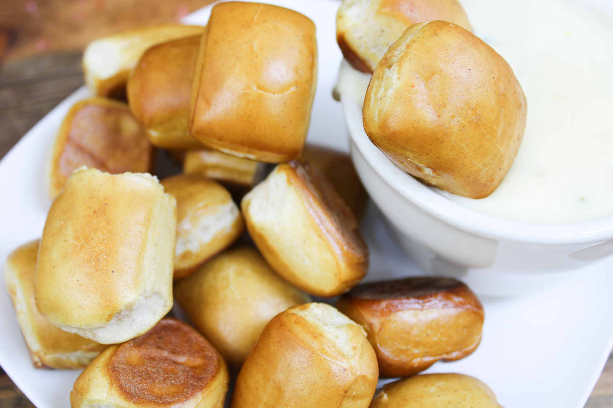 Pretzel Bites with Queso Blanco