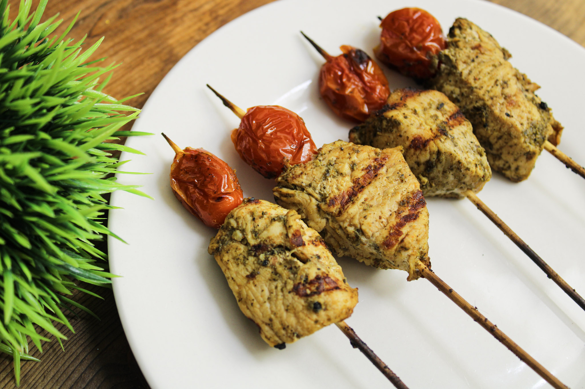 Pesto Chicken Kabobs (Cocktail Sized)