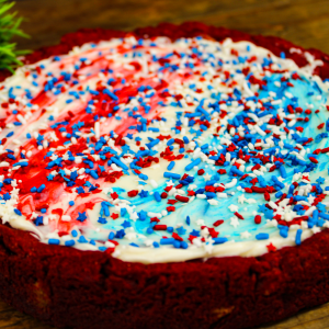 Red Velvet White Chocolate Cookie Cake