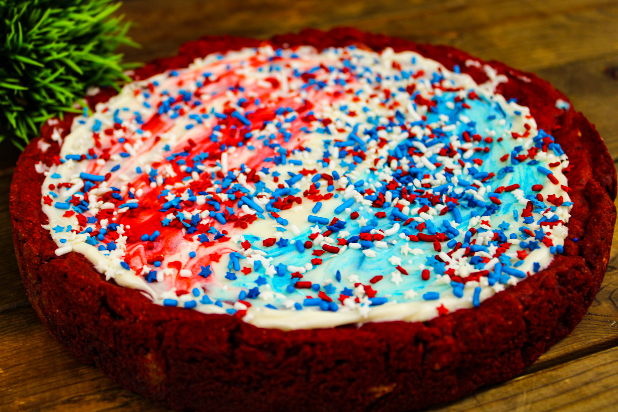 Red Velvet White Chocolate Cookie Cake